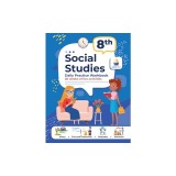 8th Grade Social Studies: Daily Practice Workbook 20 Weeks of Fun Activities History Civic and Government Geography Economics + Video Explanatio