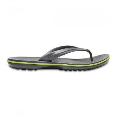 Slapi Crocs Crocband Flip Gri - Graphite/Volt Green foto