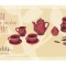 Set de joaca ceai din portelan miniaturi Egmont Cirese