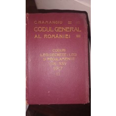 CODUL GENERAL AL ROMANIEI VOL XXV - 1937 - II