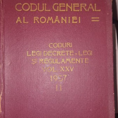 CODUL GENERAL AL ROMANIEI VOL XXV - 1937 - II