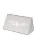 Desteptator digital LED, alb, lemn HOME OC 07