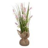 Ghiveci Decorativi cu Plantă Artificială Lavandă Roz 40cm, CMCLASS