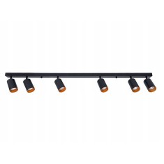 Plafoniera de tavan cu 6 LED-uri, Eris Gold, abajururi mobile in 2 planuri, 1200 mm