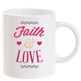 Cana alba personalizata Faith and Love, INOVATIX&reg;. 330 ml