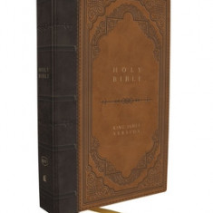KJV Bible, Giant Print Thinline Bible, Vintage Series, Leathersoft, Brown, Red Letter, Comfort Print: King James Version: King James Version