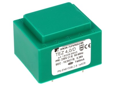 Transformator &amp;icirc;ncapsulat 4VA 10,5V PCB foto