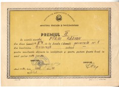 QW13 11 - 1980 - diploma - clasa 3 - Scoala generala nr 1 - Bucuresti