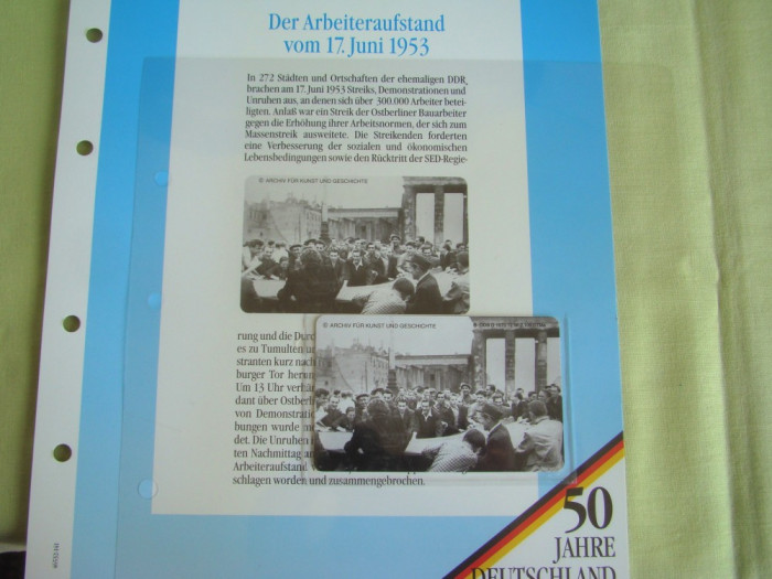 3 Cartele Telefonice &quot;50 Jahre Deutschland&quot; - Exponate NOI / 12