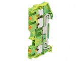 Conector &Icirc;mbinare Șine 0.14-4mm&sup2; 3 Borne Galben-Verde