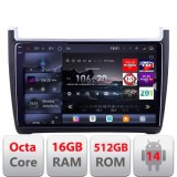 Navigatie VW Polo 2014- Edotec Kit-655 8 core QLED 2K 16+512 360 Android Waze USB Navigatie Internet Youtube Radio CarStore Technology