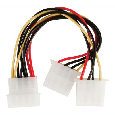 Cablu adaptor Intern PC sursa Molex tata - 2x Molex mama 0.15m Valueline foto