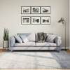 VidaXL Covor pufos &quot;PAMPLONA&quot; fire &icirc;nalte, albastru modern 200x200 cm 375326