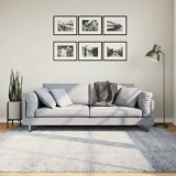 vidaXL Covor pufos &quot;PAMPLONA&quot; fire &icirc;nalte, albastru modern 200x200 cm
