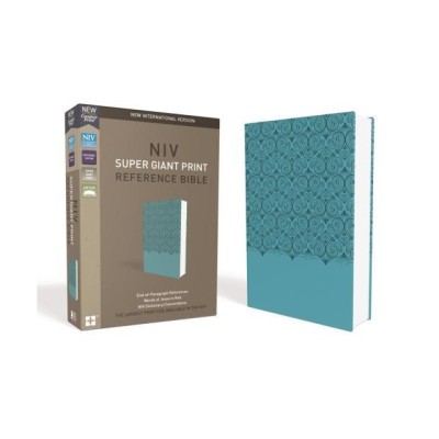 NIV, Super Giant Print Reference Bible, Imitation Leather, Blue, Red Letter Edition foto