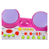 Cumpara ieftin Instrument muzical Malplay Orga electronica - Pian cu MP3 cu lumini si sunete cu microfon si scaunel roz