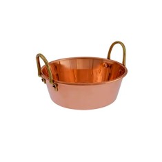 Oală, Oala de gătit gemă - cupru şi alamă, diametru: 16 cm