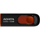 Cumpara ieftin ADATA C008 32GB , USB 2.0, retractabil, plastic negru roE u , AC008, 32G, RKD
