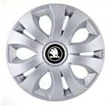Set 4 capace roti Top Gray pentru gama Skoda Nou Alb-Negru, R17