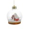 Glob pentru Bradul de Craciun LED, Flippy, Model B, Glob Transparent cu Figurina Casa si Ren iluminat LED, Diametrul 10 cm, Baza Solida, Transparent