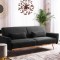 Canapea Amadeo 211x83x85 cm Rabatabila Catifea Negru (cod AF 2401-51)