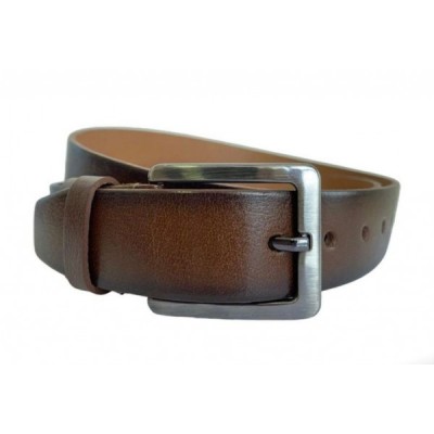 Curea barbati, casual, eleganta, din piele naturala, maro, latime 4 cm - CK118M foto