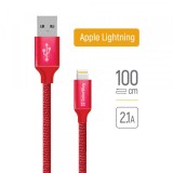 Cablu Date si Incarcare USB-A - Lightning ColorWay CW-CBUL004, 18W, 1m, Rosu