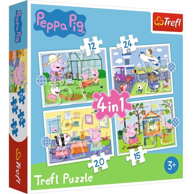 Puzzle trefl 4in1 peppa pig foto