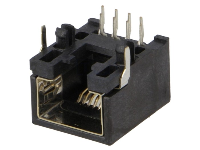 Conector RJ45 ecranat profil jos