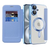 Husa iPhone 16 Plus Asteroid GSM SmartMag Book Case, bleu
