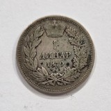 1 Dinar 1879 Serbia - Argint