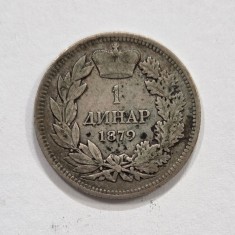 1 Dinar 1879 Serbia - Argint