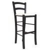 Scaun Paesana bar - cadru wenge - imitatie piele alb - 21894