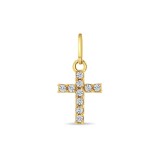 Pandant din Aur 14K, forma Cruce cu Pietre CZ