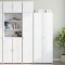 Gossi dulap depozitare slim alb 40x42,5x225 cm lemn prelucrat