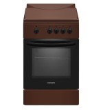 Aragaz Nobeltek NLT 5551M/G1, Gaz, 4 arzatoare, Siguranta plita+cuptor, 50cm, Maro, Diuze GPL+GN