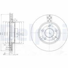 DELPHI BG3909 Disc frana