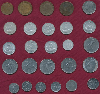 99 monede Italia - nici o dublură. foto