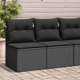 Gossi set mobilier de gradina cu perne, 4 piese poliratan/lemn acacia