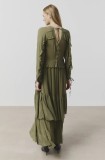 Answear Lab rochie culoarea verde, midi, evazată