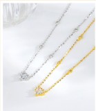 Cumpara ieftin Lantisor din Argint 925 Placat cu Aur Galben si Pandantiv Inima din Zirconiu