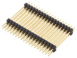 Conector tată 36 pini 2.54mm THT 2x18 aurit