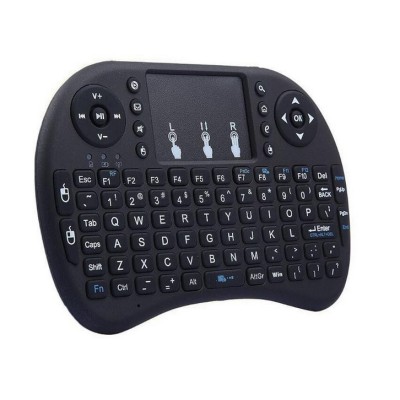 Mini tastatura wireless cu touchpad, neagra, USB receiver, portabila, iZowe foto