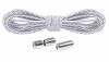 Alb cu Negru - Sireturi elastice inteligente, functie NO TOUCH, Capsula Metalica, 3MM, MODERATE, SIRETILA