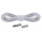Alb cu Negru - Sireturi elastice inteligente, functie NO TOUCH, Capsula Metalica, 3MM, MODERATE, SIRETILA