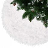 Covoras de pus sub bradul de Craciun, diametru 72 cm, imitatie blana alba Household NewTrend