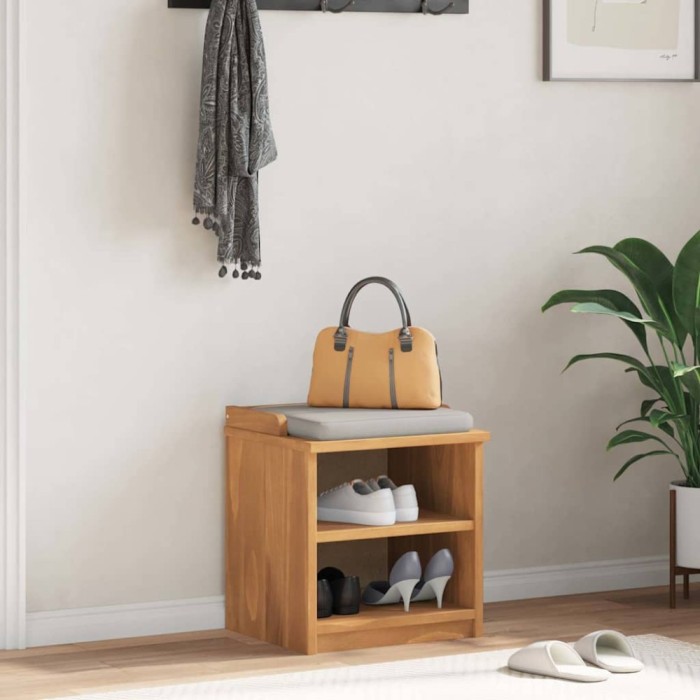 vidaXL Bancă pentru hol &bdquo;SANDNES&rdquo; 45x40x50 cm din lemn masiv de pin