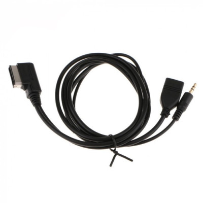 Cablu adaptor interfata auxiliar (AUX + USB) audio AMI auto pentru Mercedes Benz foto