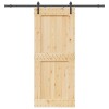 VidaXL Ușă glisantă cu set de feronerie 95x210 cm, lemn masiv de pin