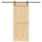 vidaXL Ușă glisantă cu set de feronerie 95x210 cm, lemn masiv de pin